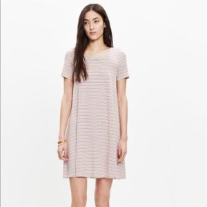 Madewell Swingy Tee Dress Sacramento Stripe